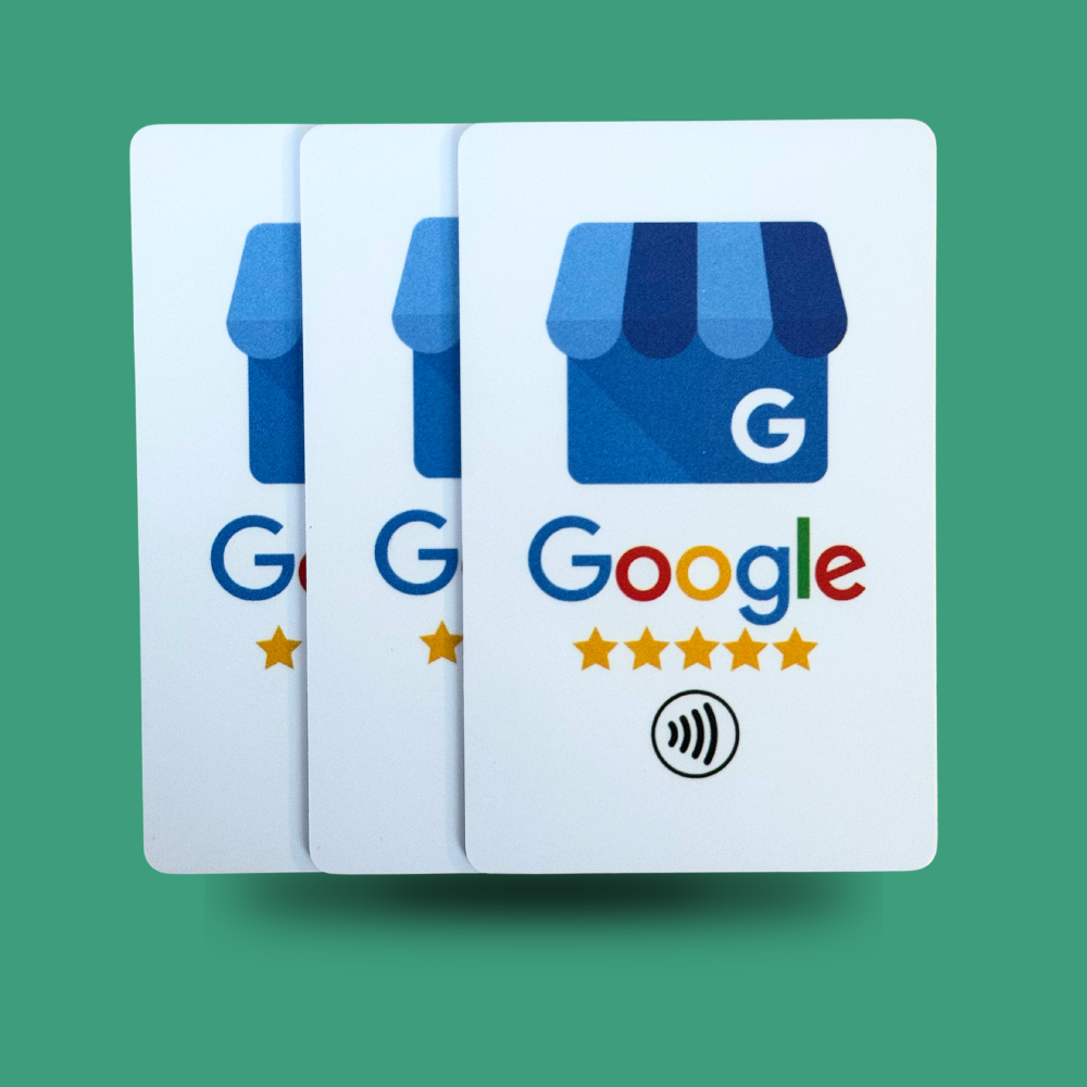 3 Card Recensioni GOOGLE - colore bianco