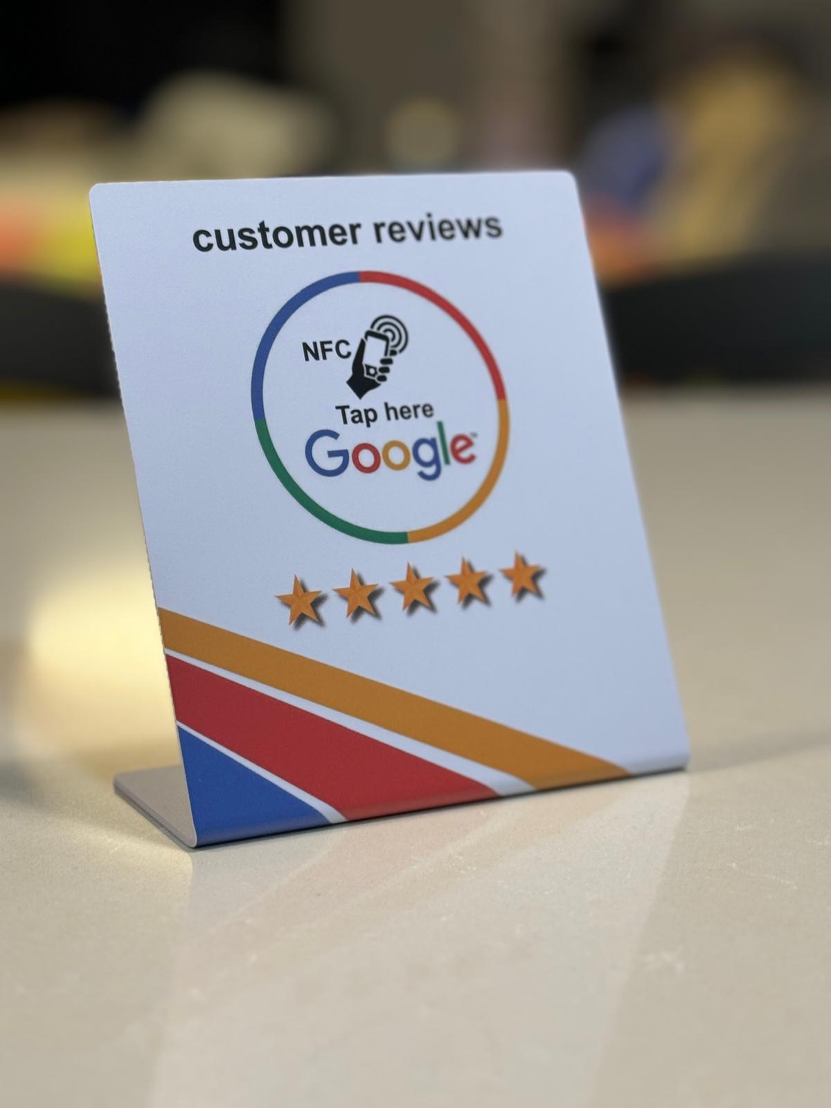 Espositore da banco per recensioni Google NFC