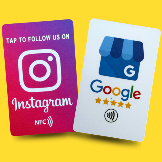 1 Card Follow Instagram e 1 Card Recensioni Google